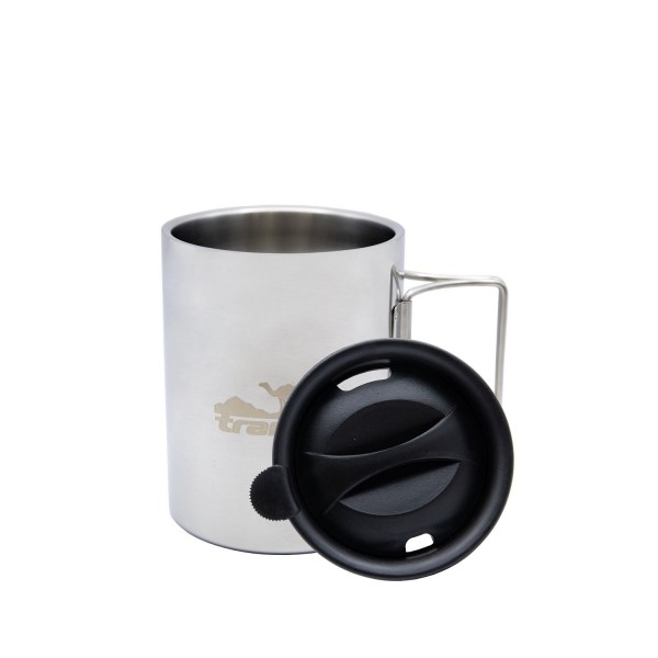 Термокухоль TRAMP UTRC-142 500 мл Метал зі складними ручками та поїлкою