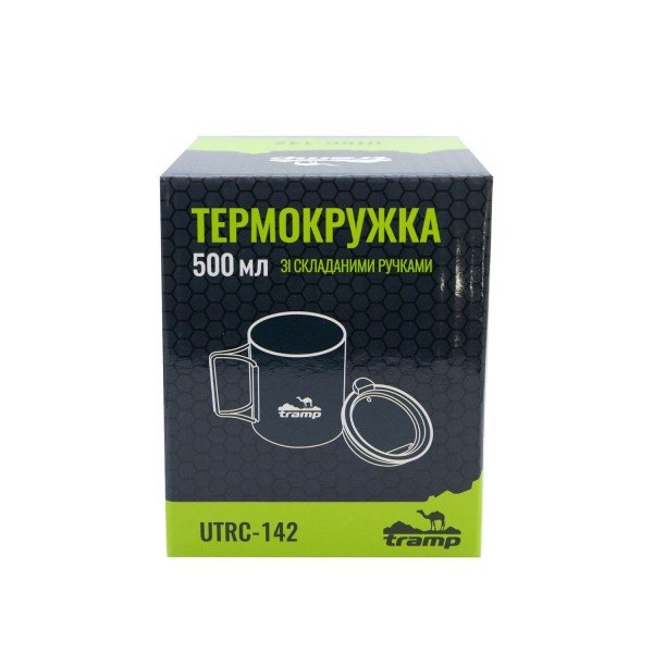 Термокухоль TRAMP UTRC-142 500 мл Метал зі складними ручками та поїлкою