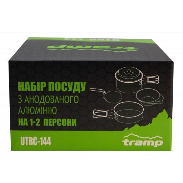 Набір посуду з анодованого алюмінію на 1-2 персони Tramp UTRC-144