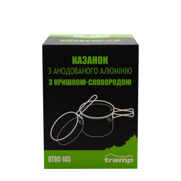 Кастрюля-кружка Tramp анодована з кришкою-сковорідкою 0,75+0,5л UTRC-145