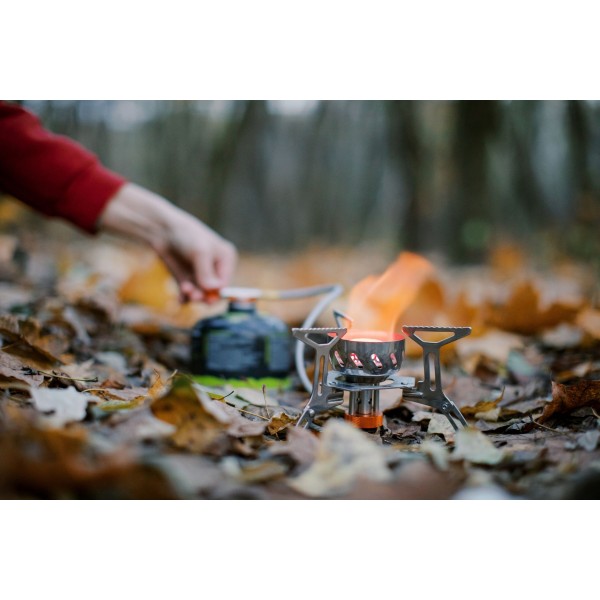 Пальник газовий зі шлангом та подвійним вбудованим вітрозахистом Tramp UTRG-047