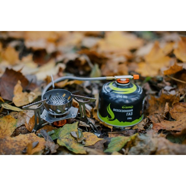Пальник газовий зі шлангом та подвійним вбудованим вітрозахистом Tramp UTRG-047