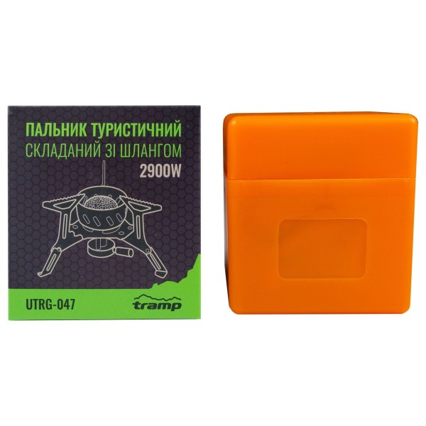 Пальник газовий зі шлангом та подвійним вбудованим вітрозахистом Tramp UTRG-047