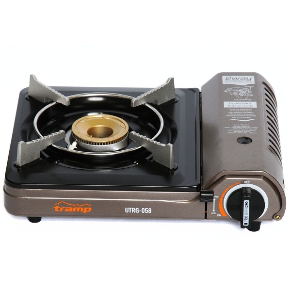 Плита газова портативна з перехідником на великий балон Tramp UTRG-058