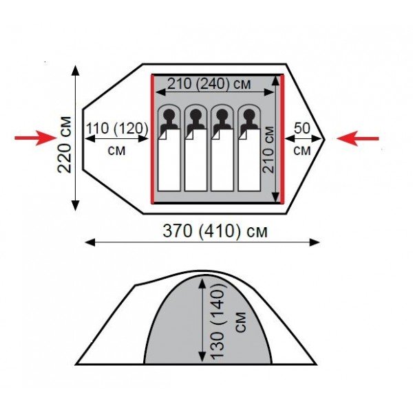 Намет Tramp Lair 4 (v2) New UTRT-040