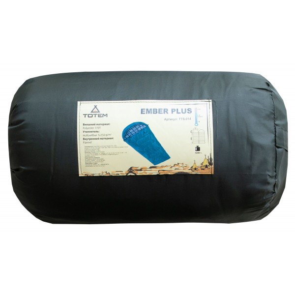 Спальний мішок Totem Ember Plus ковдра з капюшоном олива UTTS-014-L ліва