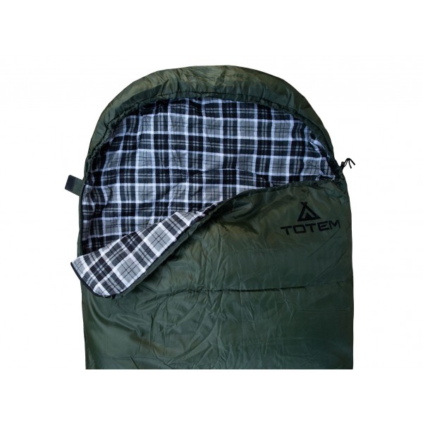 Спальний мішок Totem Ember Plus XXL ковдра з капюшоном олива 190/90 UTTS-015-L ліва