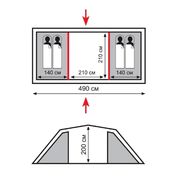 Намет Totem Hurone 4 (v2) зелений UTTT-025
