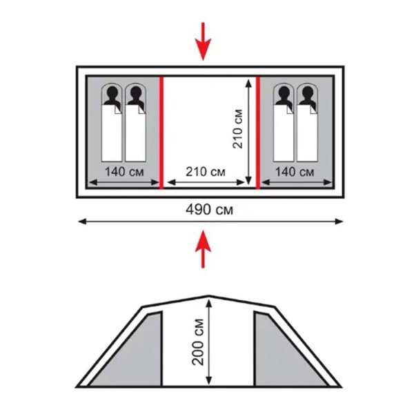 Намет Totem Hurone 4 (v2) зелений UTTT-025