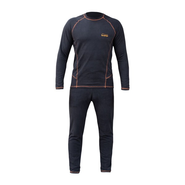 Термобілизна флісова Tramp Microfleece, комплект, чорний, L