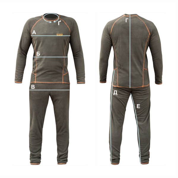 Термобілизна флісова Tramp Microfleece, комплект, сірий, 3XL