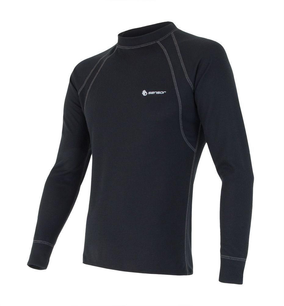Термофутболка SENSOR DOUBLE FACE з довгим рукавом чоловіча чорна SM11DF-black-XL