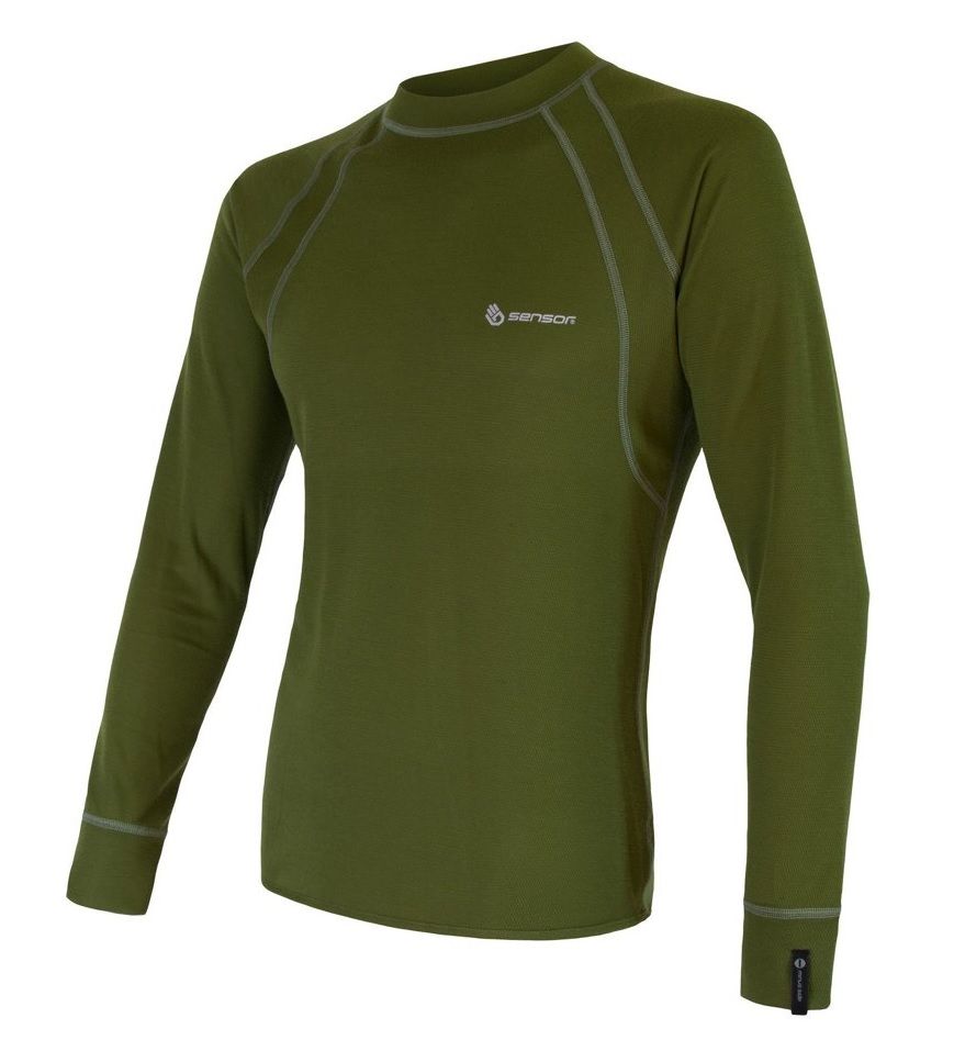 Термофутболка SENSOR DOUBLE FACE з довгим рукавом чоловіча сафарі олива SM11M-safari-M