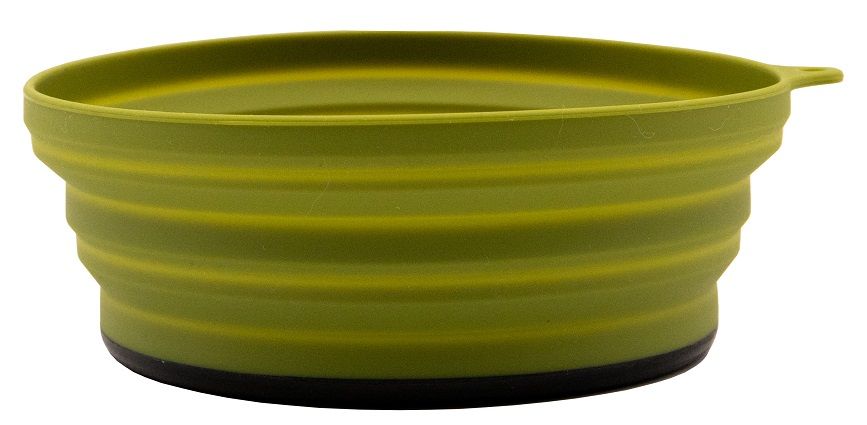 Тарілка Tramp силіконова з пластиковим дном олива 550 мл TRC-123