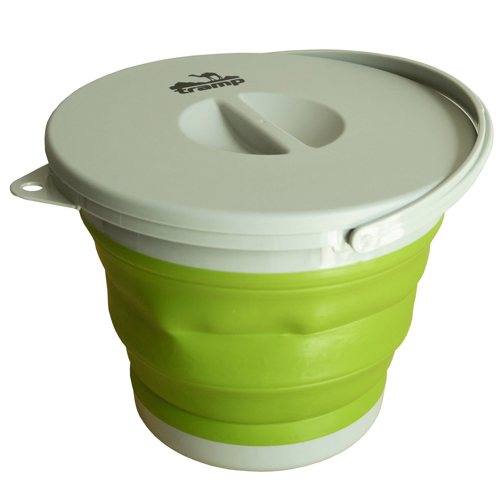 Відро TRAMP складане силіконове з кришкою 5л олива TRC-127