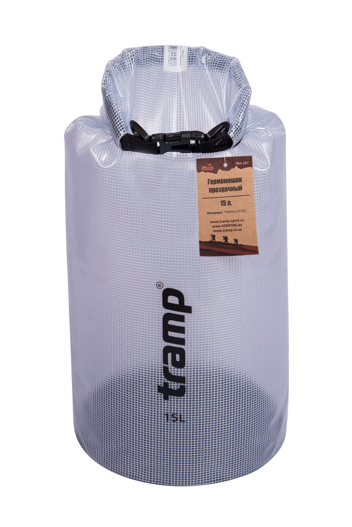 Гермомішок прозорий Tramp PVC Coated Tarpaulin 15 л TRA-197