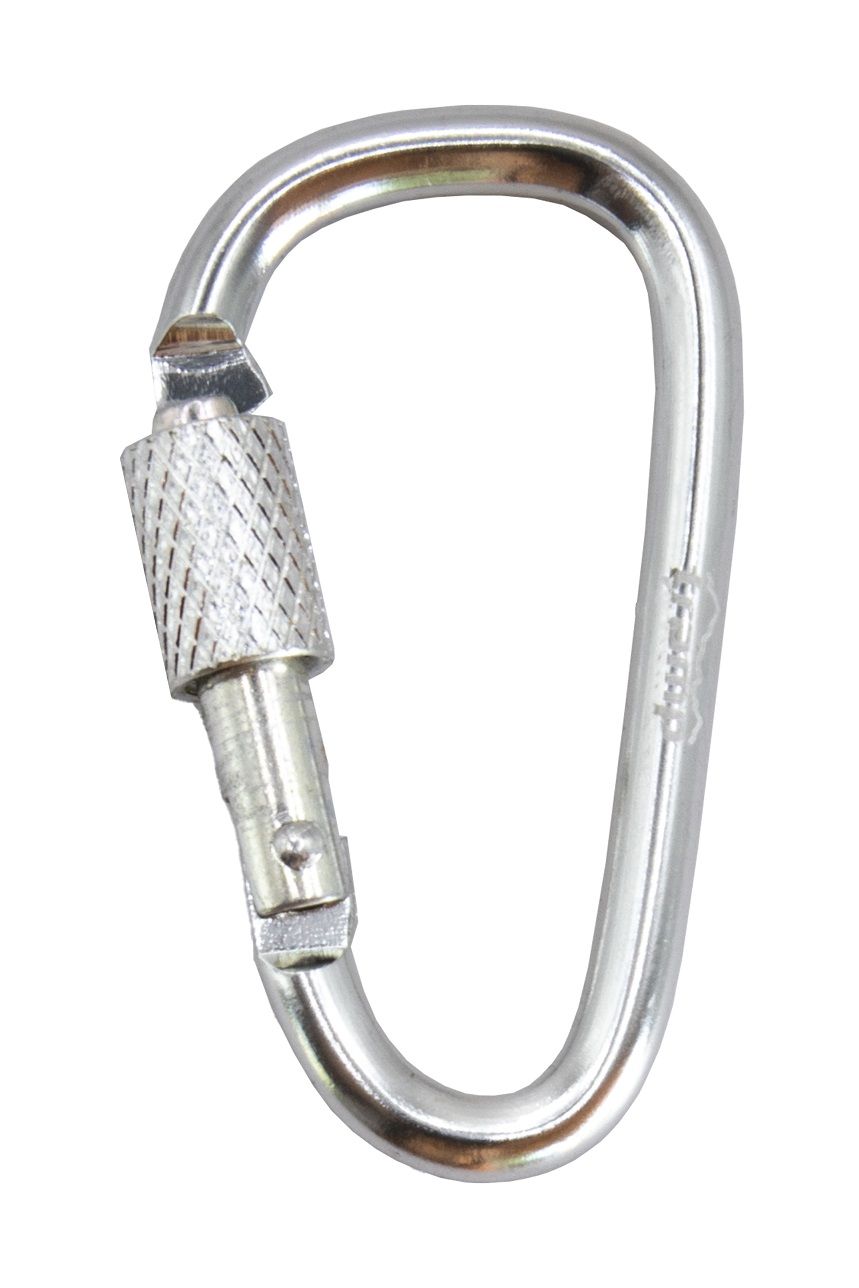 Карабін Tramp алюмінієвий, 5 см, з муфтою, сріблястий UTRA-299-silver